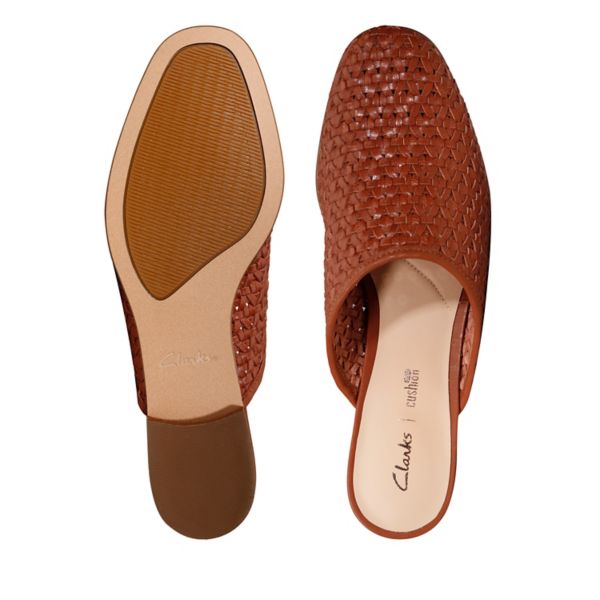 Clarks Womens Pure Blush Flat Shoes Brown | CA-2439871